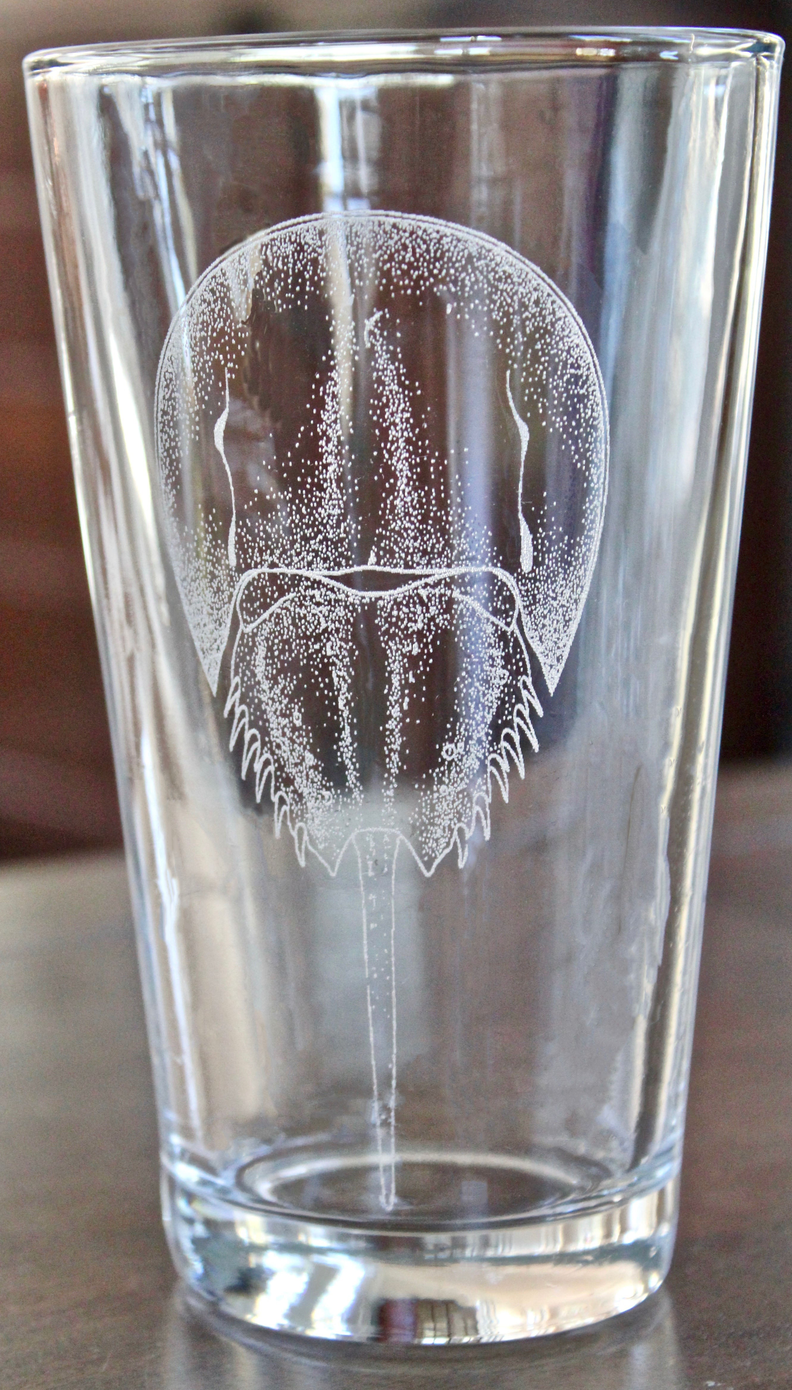 Horseshoe Crab Engraved Glasses