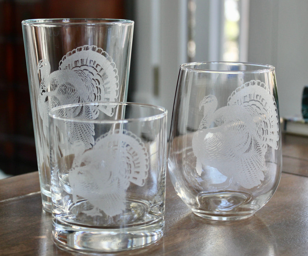 Wild Turkey Engraved Glasses